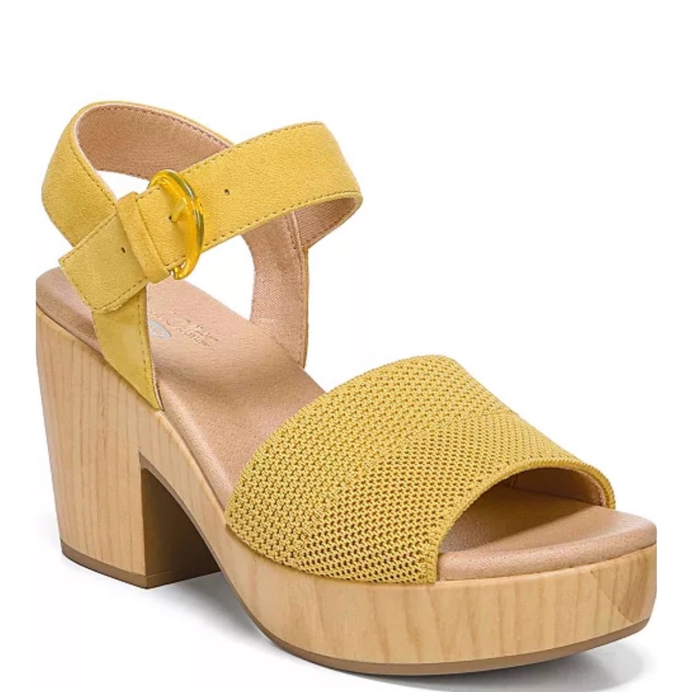 Dr. Scholl's Yellow Brickell Platform Sandals. Size 11.